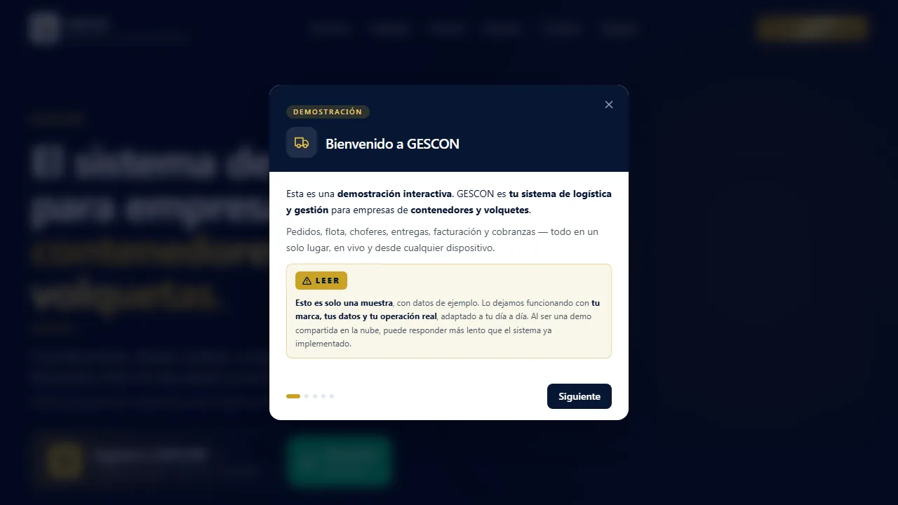 Pantalla de Impulsys Gescon