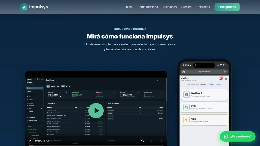 Pantalla de Impulsys Gestión