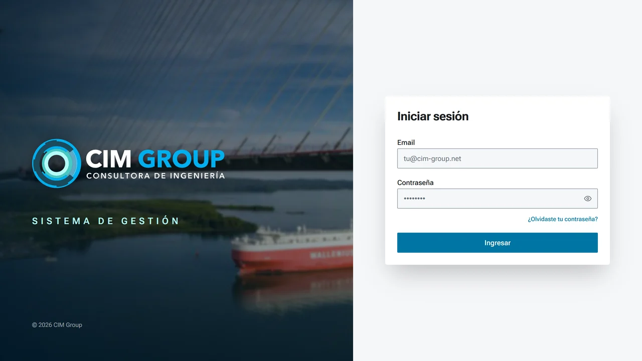 Pantalla de CIM Group