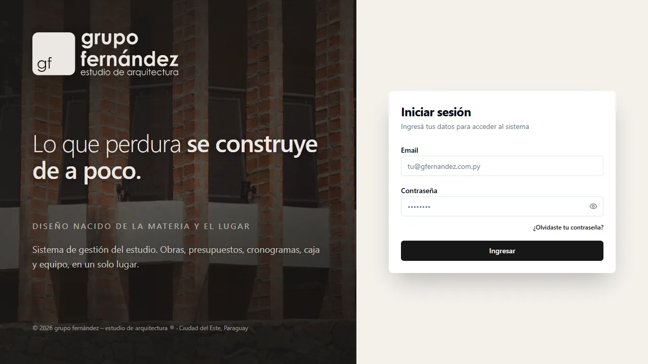 Pantalla de Grupo Fernández