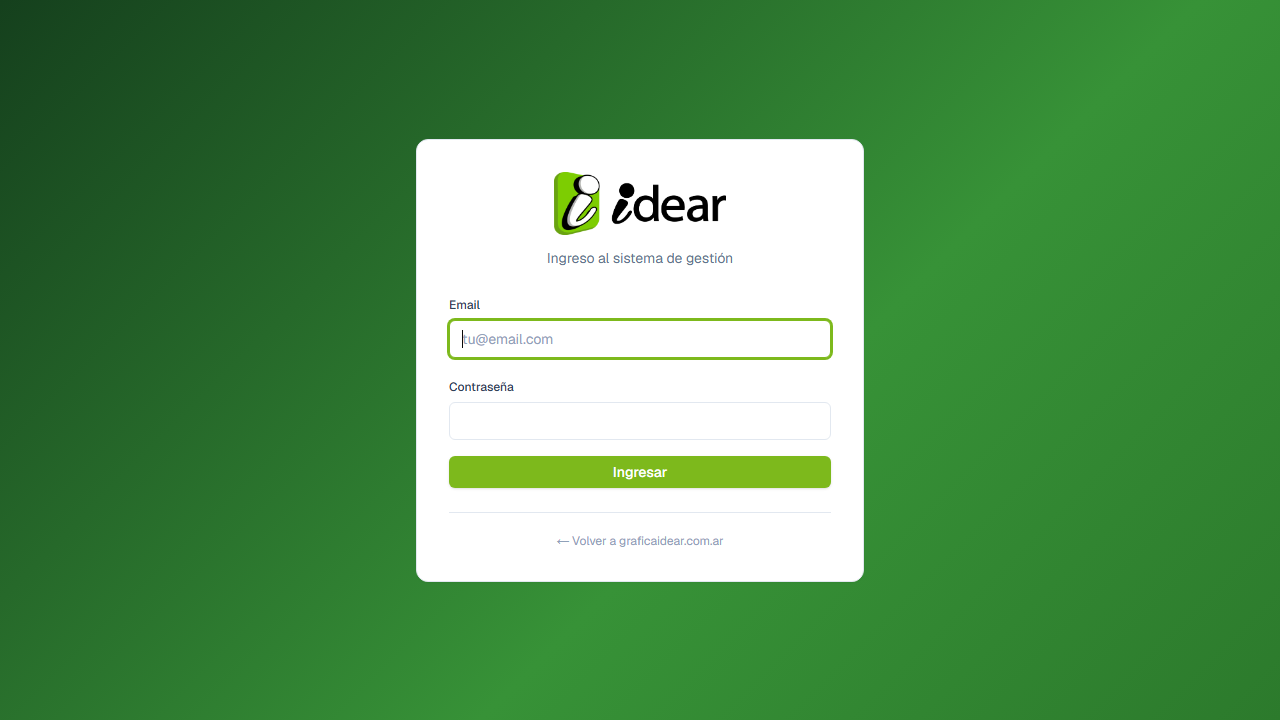Pantalla de Idear Letreros