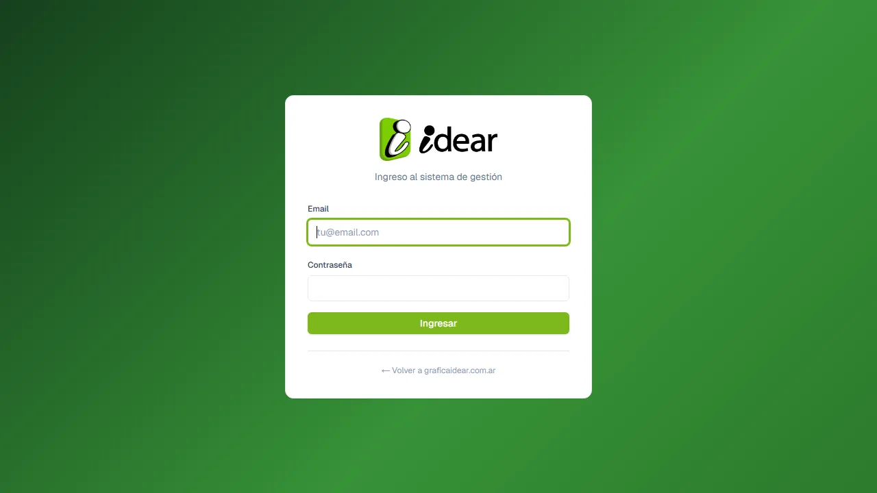 Pantalla de Idear Letreros