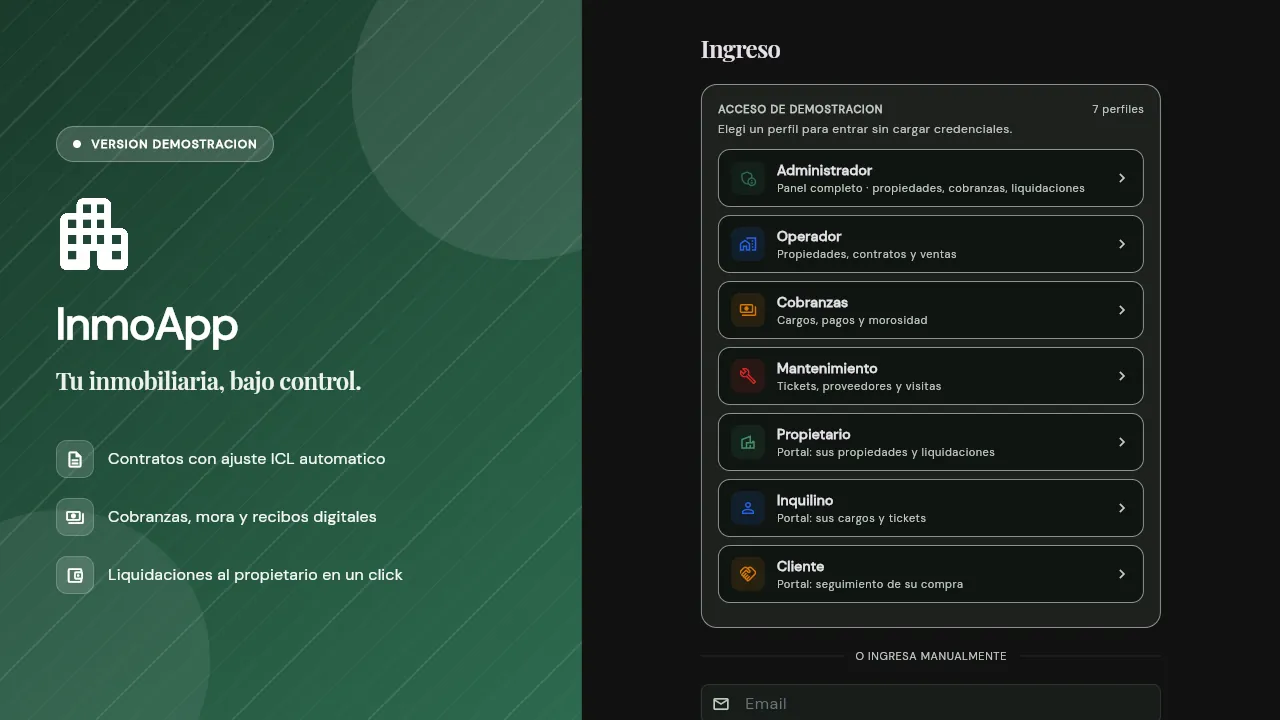 Pantalla de InmoApp