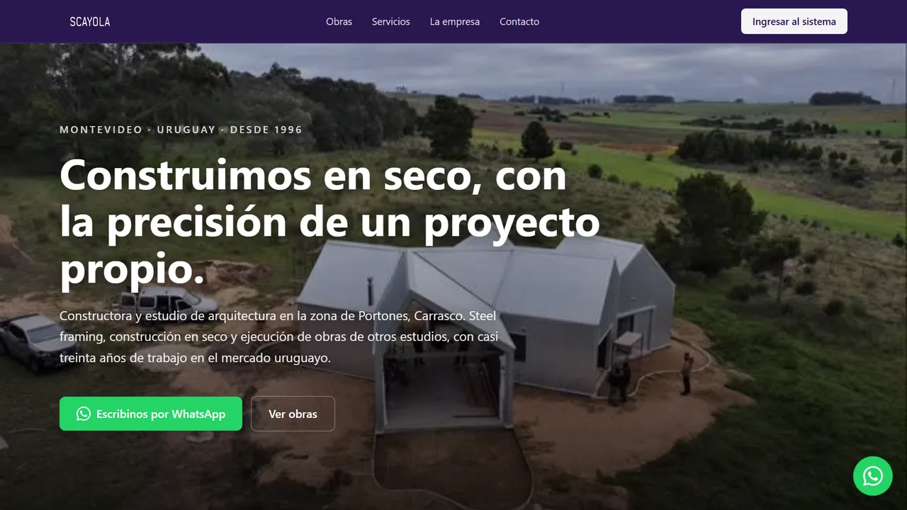 Pantalla de SCAYOLA