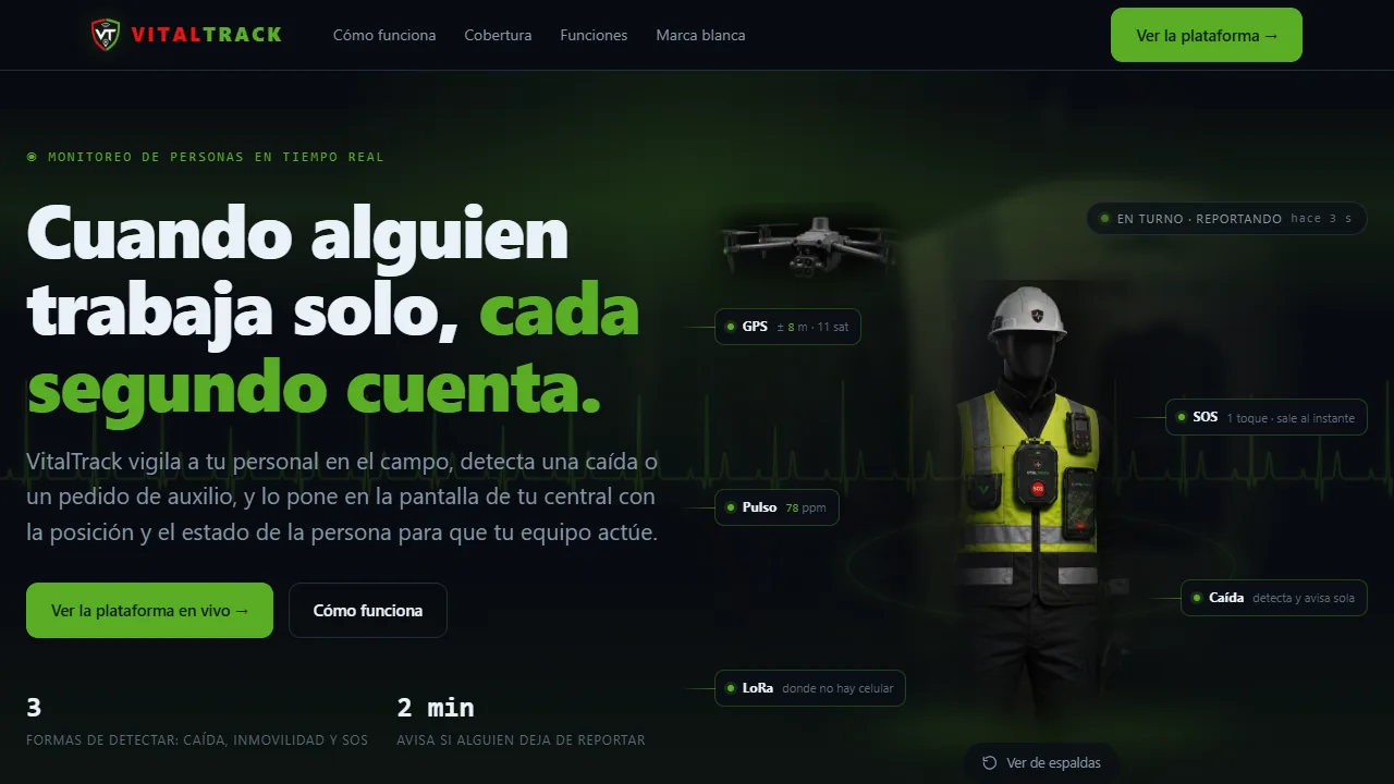 Pantalla de VitalTrack